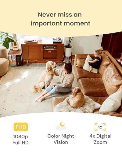 Pet Camera with Barking/Meowing Alerts and Tracking, Furbo