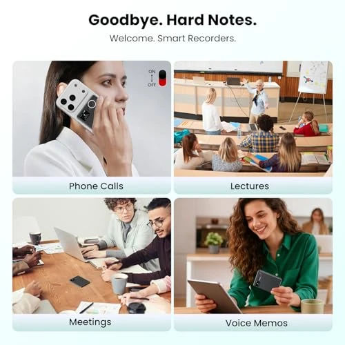 Voice Recorder with Display and App Control — Translator Device, AOSRAU