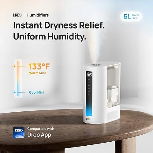 6L Smart Warm & Cool Mist Humidifier — Humidifier, Dreo