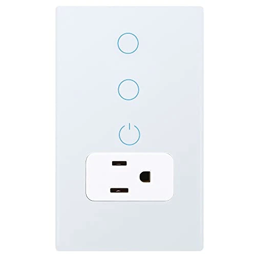 Combination Smart Touch Light Switch and Smart WiFi Power Wall Outlet — Smart Switch, KEYGMA