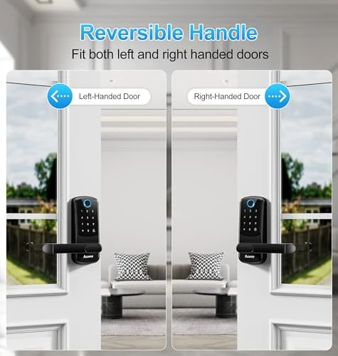 Keyless Entry Fingerprint Smart Door Lock with Built-in Wi-Fi, Touch Digital Keypad and Handle — Smart Lock, Aceele