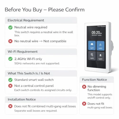 Large LCD Smart Light Switch — Smart Switch, LANBON