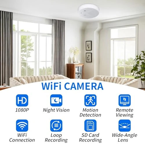 Smart Camera with Night Vision and Motion Detection — Security Camera, eovas