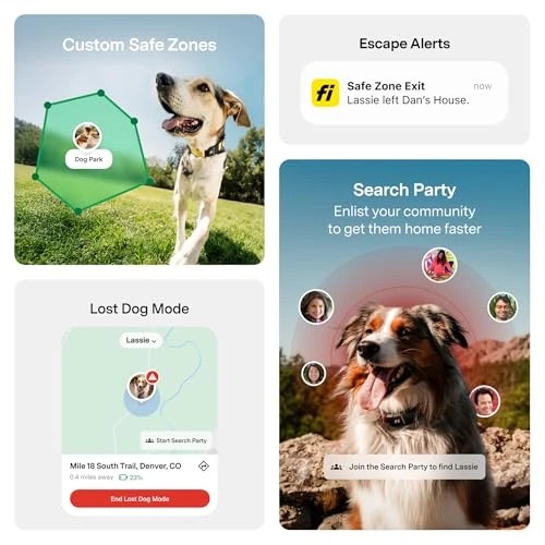 Smart Dog Tracker Collar with GPS and Health Monitoring — Dog GPS Tracker, Fi