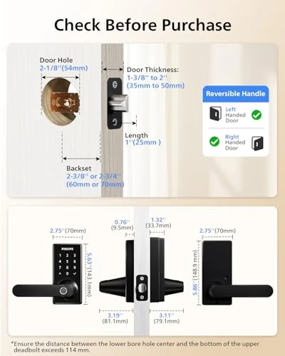 Wi-Fi Smart Door Lock with Handle — Smart Lock, Philips