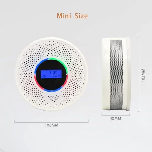 Wireless Interconnected Smoke and Carbon Monoxide Detector with Digital Display — Radon Detector, KLTsenaife