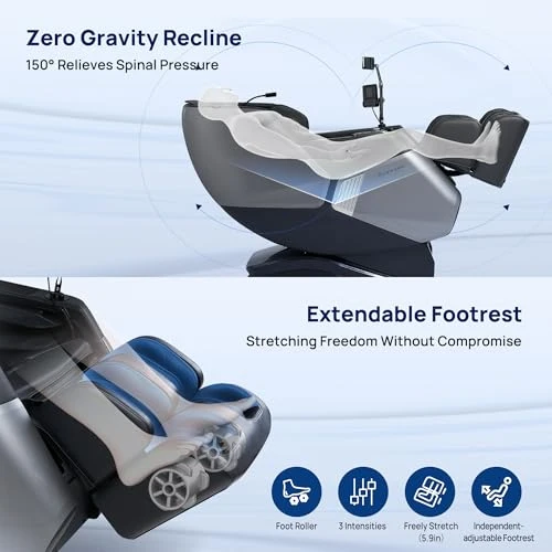 3D Massage Chair Full Body VibroAcoustic Sonic Wave, SL-Track Zero Gravity Recliner with 25 Auto Modes, Smart Body Scan,... — Massage Gun, Lifevibe