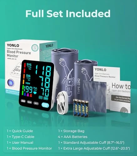 Automatic Upper Arm Blood Pressure Monitor — Blood Pressure Monitor, YONLO