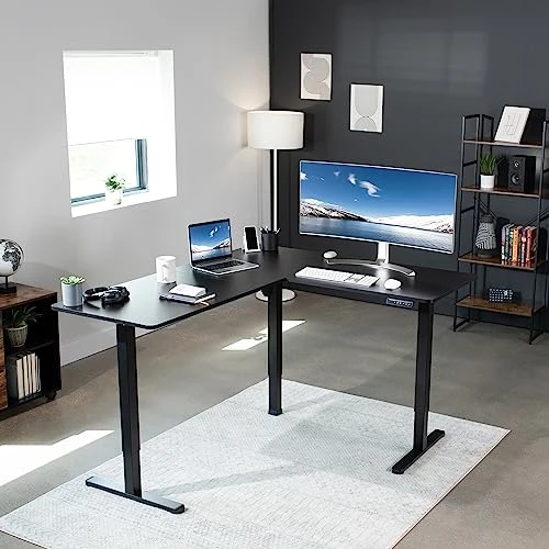 Electric Corner L-Shaped Standing Desk — Office, VIVO