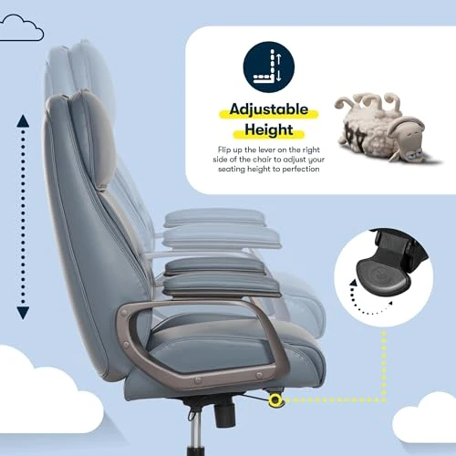 Ergonomic Vegan Leather High-Back Executive Office Chair — Ergonomic Chair, Serta