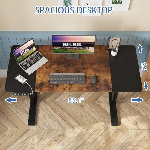 Height Adjustable Electric Standing Desk — Monitor Stands, bilbil