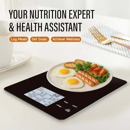 Smart Kitchen Scale with Bluetooth App, High-Precision Digital Food Scale for Baking, Cooking & Diet, 10000 Food... — Smart Scale, EILISON