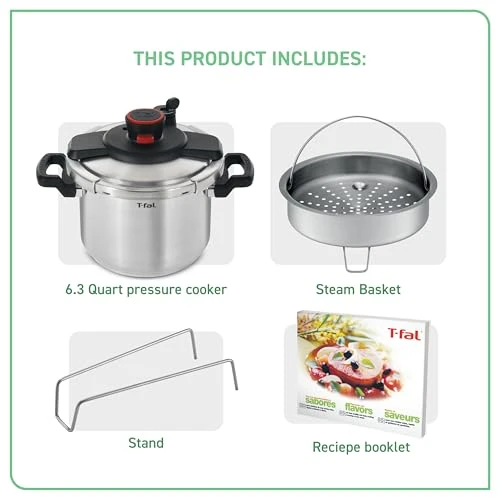 Stainless Steel Pressure Cooker — Multicooker, T-Fal
