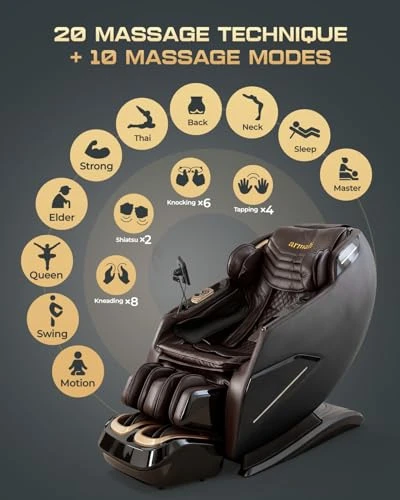 Zero Gravity Shiatsu Massage Chair Recliner — Massage Gun, Armali