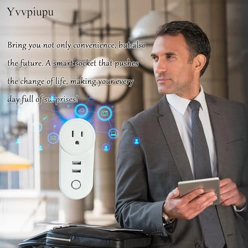 Dual Mode WiFi Smart Plug with 3 Outlets and USB — Smart Plug, Yvvpiupu