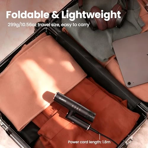 Foldable Travel Hair Dryer with Diffuser, Surfit