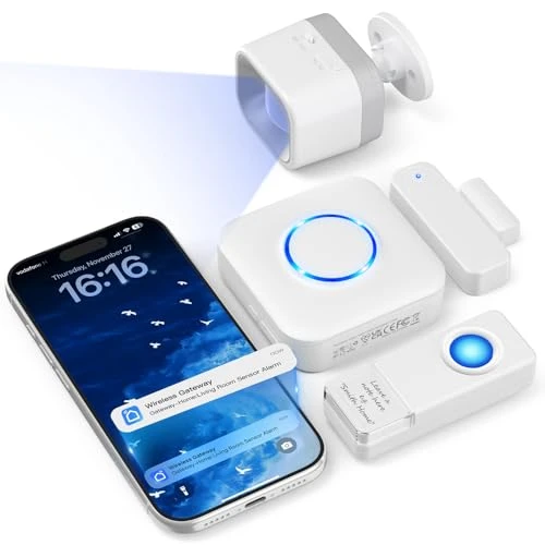 Motion Sensor Kit with Gateway, Door Sensor, and Button — Motion Sensor, Satisure