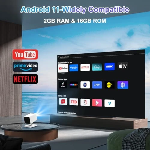 Portable Projector with Auto Keystone Correction — Smart Projector, Maypug