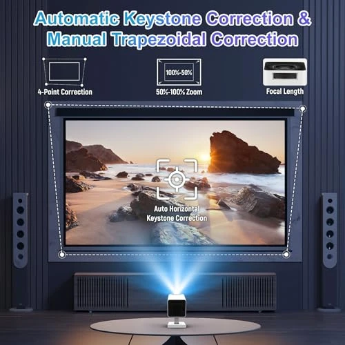 Portable Projector with Auto Keystone Correction — Smart Projector, Maypug