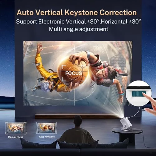 Portable Projector with WiFi 6 and Bluetooth 5.4 — Smart Projector, LYNCAST