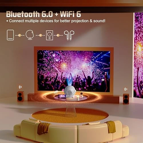 Smart 360° Rotatable Projector with 4K Support — Smart Projector, XBJ