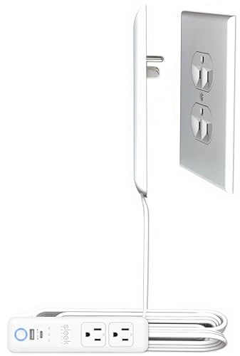 Universal Outlet Concealer with Wi-Fi Smart Power Strip — Smart Plug, Sleek Socket