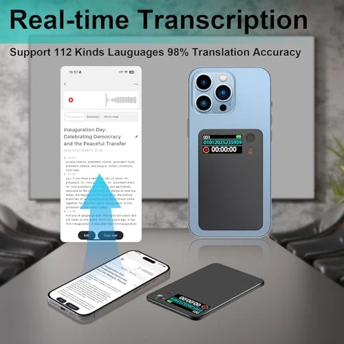 Voice Recorder with AI Transcription and Summarization, Powate