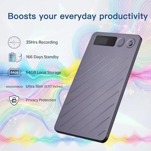 Voice Recorder with AI Transcription and Summarization — Translator Device, Generic