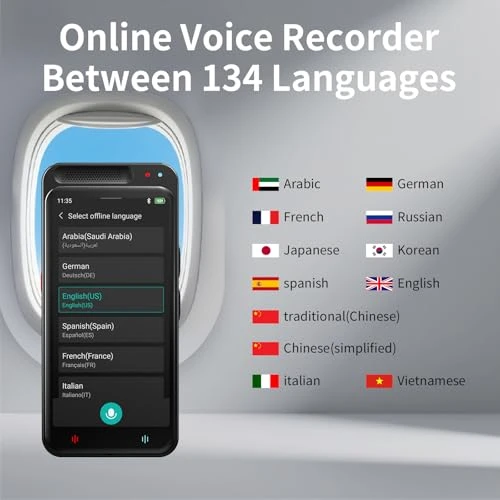 Voice Recorder with AI Transcription, Summary, Translation, and Playback — Translator Device, Rpbznr