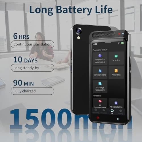 Voice Recorder with AI Transcription, Summary, Translation, and Playback — Translator Device, Rpbznr