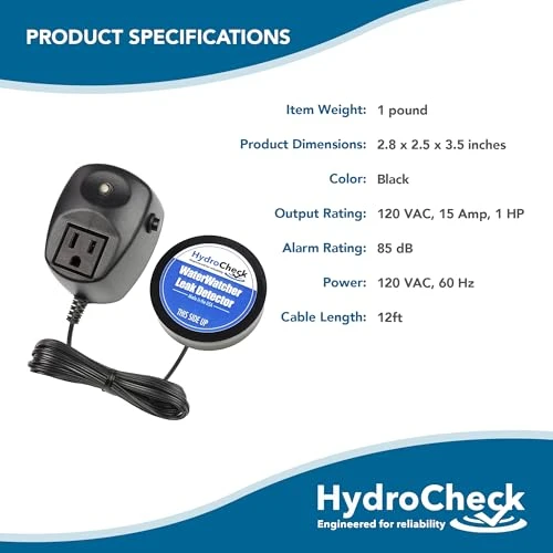 Water Sensor Alarm — Water Shut Off Valve, HydroCheck