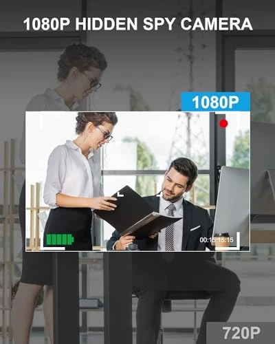 Camera Smoke Detector WiFi HD 1080P Cameras Wireless Small Nanny Cam for Home Surveillance Security Cam Indoor/Outdoor... — Security Camera, braosusner