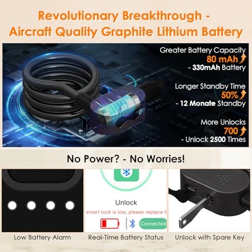 Fingerprint Bike Lock with Keys — Smart Lock, Eseesmart