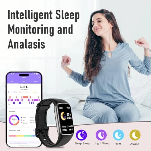 Fitness Tracker with Heart Rate, Blood Oxygen, Sleep Monitor, 123 Sports Modes, Waterproof — Fitness Tracker, Zeacool