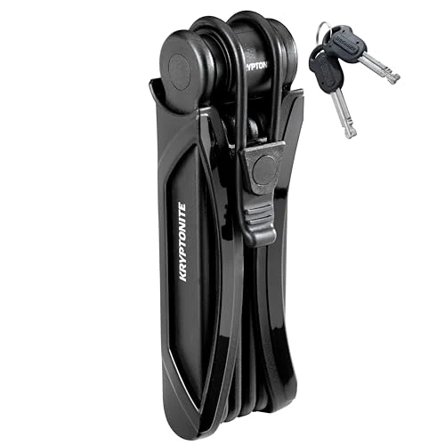 Folding Bike Lock, Compact Lightweight High Security Anti-Theft Foldable Bicycle Lock with 2 Keys and Mount, Kryptonite