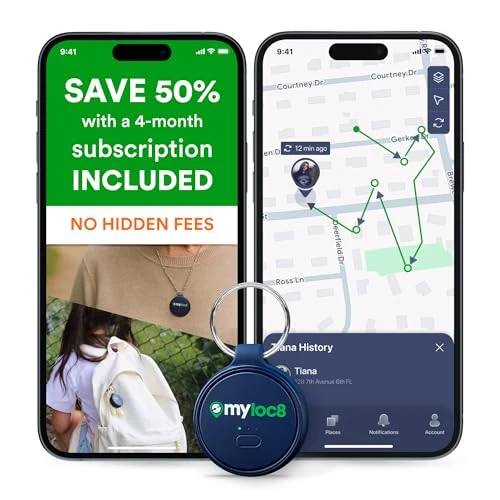 GPS Tracker for Keys, Backpack, Luggage & Kids — Dog GPS Tracker, MYLOC8