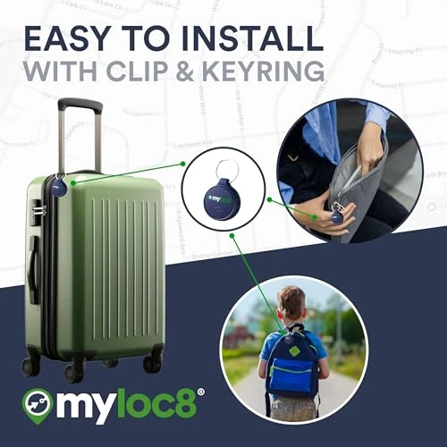 GPS Tracker for Keys, Backpack, Luggage & Kids — Dog GPS Tracker, MYLOC8