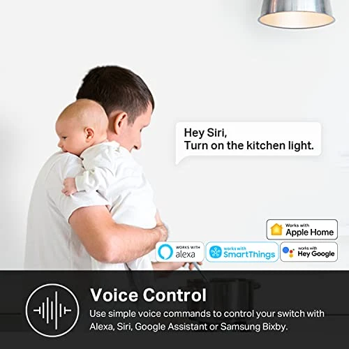 Smart Dimmer Switch, Single Pole, Neutral Wire Required, 2.4GHz Wi-Fi Light Switch Works with Siri, Alexa and Google... — Smart Switch, Kasa Smart