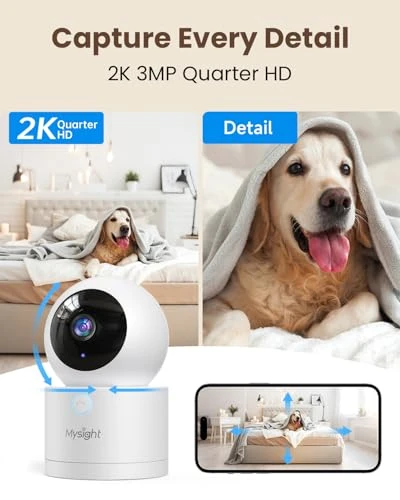 Indoor Security Camera with 2-Way Talk and Motion Detection — Baby Monitor, Mysight