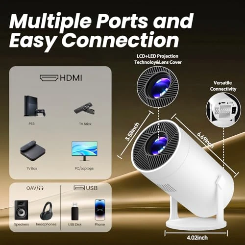 Mini Projector with WiFi and Bluetooth — Smart Projector, TryLand