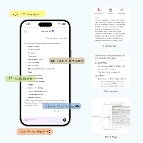 Voice Recorder with Case — Translator Device, SIGNALFI