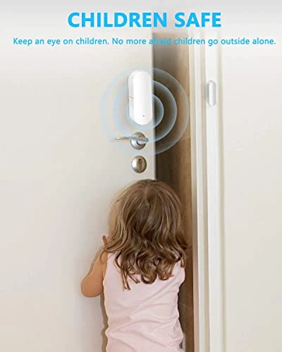 WiFi Door Sensor, Smart Window Contact Sensor for Home Security, Wireless Window Door Sensor Alarm Compatible with Alexa..., ORIKLON