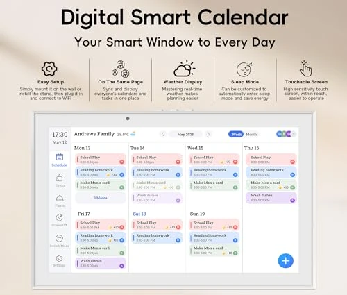Digital Calendar Wall Touch Screen, AVIFOX