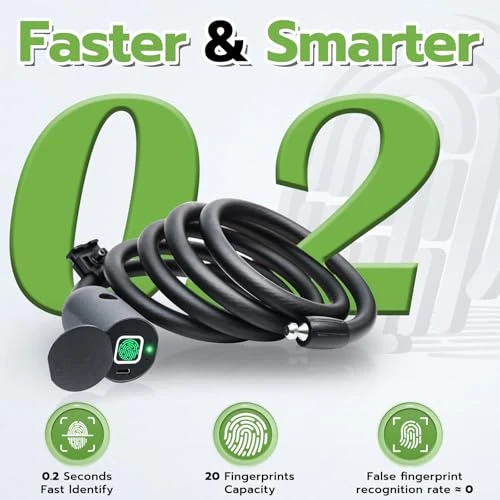 Fingerprint Bike Lock Cable — Smart Lock, Eseesmart