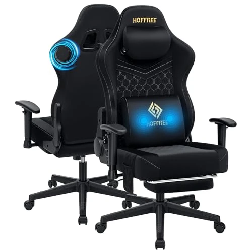 Gaming Chair with Speakers and Massage — Ergonomic Chair, HOFFREE
