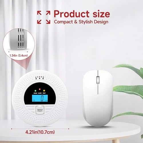 Interconnected Smoke Detectors and Carbon Monoxide Alarm 3-Pack, WUZETIAN