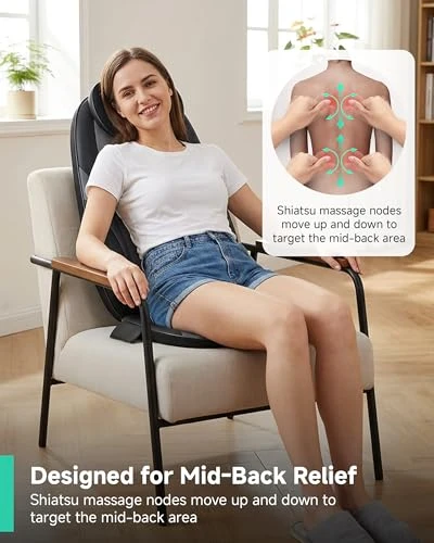 Shiatsu Back Massager with Heat — Massage Chairs, Snailax