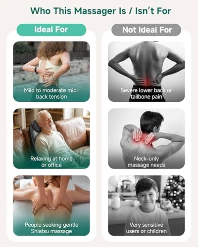 Shiatsu Back Massager with Heat — Massage Chairs, Snailax