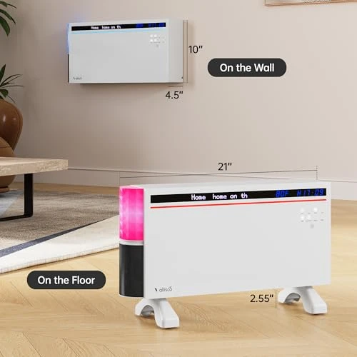 Smart Electric Space Heater with Bluetooth Speaker and RGB Light — Heating System, VallisCo