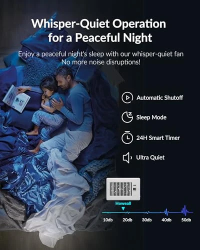 Super Quiet Register Booster Fan — Smart Fan, Howeall